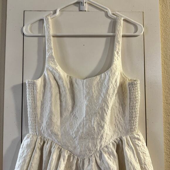 Amanda Uprichard Mabel Fit and Flare Floral Jacquard Mini Dress Size Size Medium - Picture 11 of 16